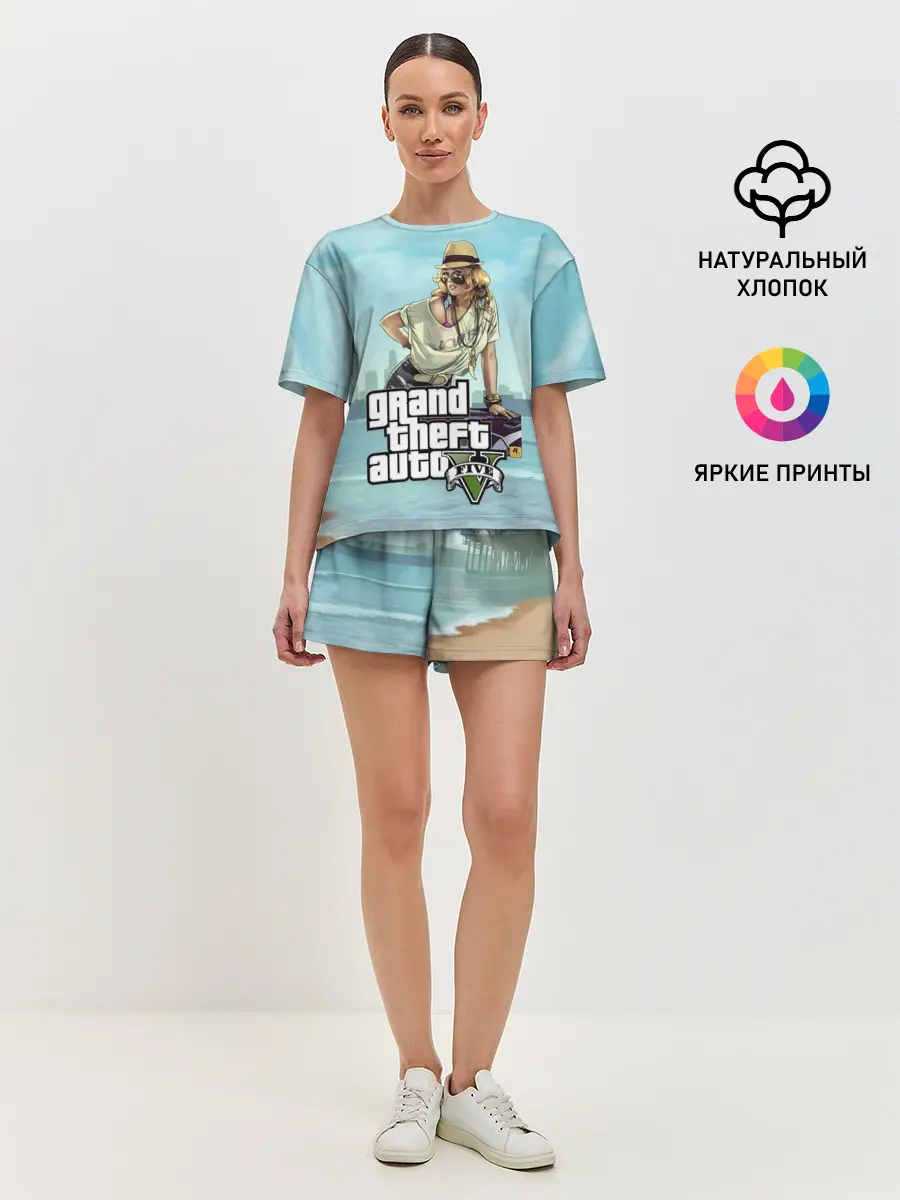 Женская пижама с шортами / Grand Theft Auto 5 девушка