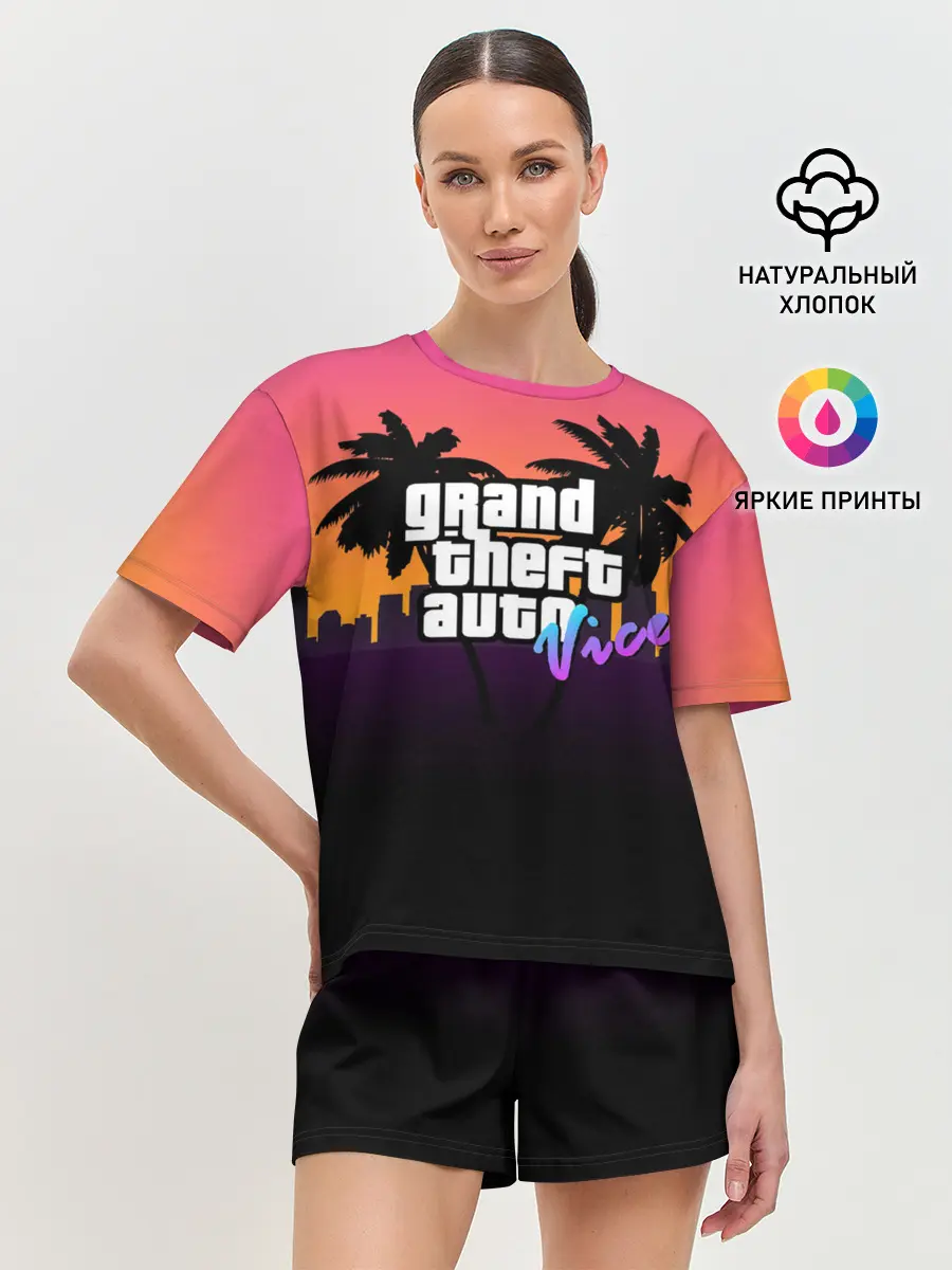 Женская пижама с шортами / Grand Theft Auto vice