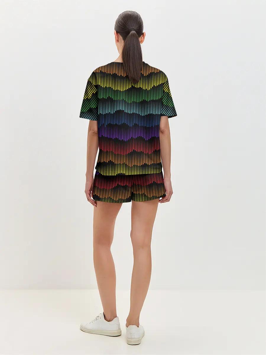 Женская пижама с шортами / Радуга