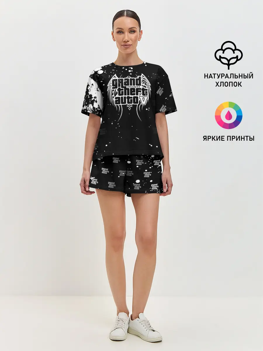 Женская пижама с шортами / Grand Theft Auto крылья