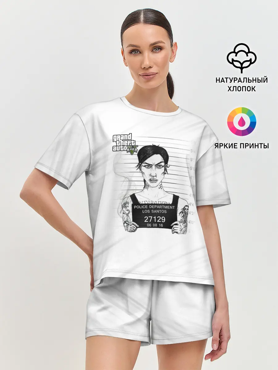 Женская пижама с шортами / POLICE LOS SANTOS GTA