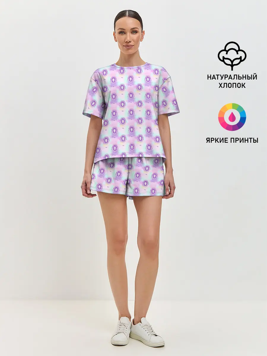 Женская пижама с шортами / Лев