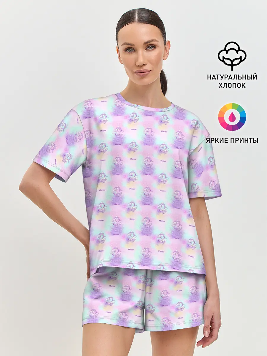 Женская пижама с шортами / Рыбы