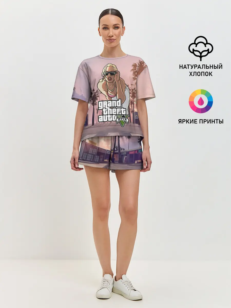 Женская пижама с шортами / Grand Theft Auto V девушка