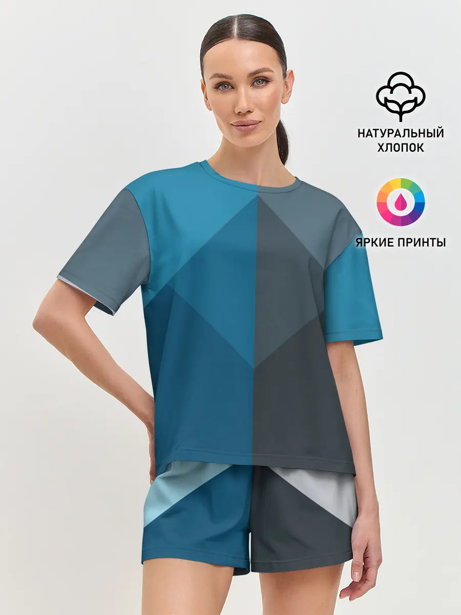 Женская пижама с шортами / Геометрия