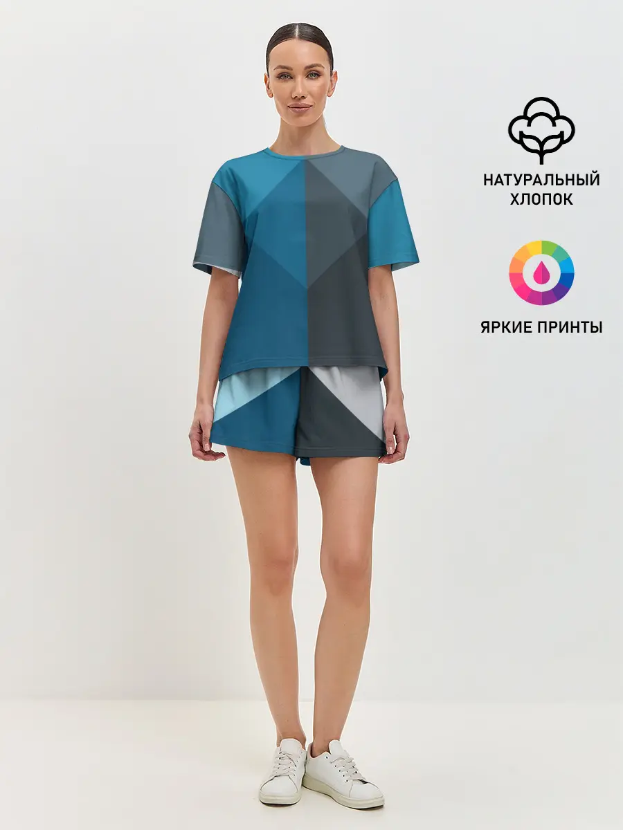 Женская пижама с шортами / Геометрия