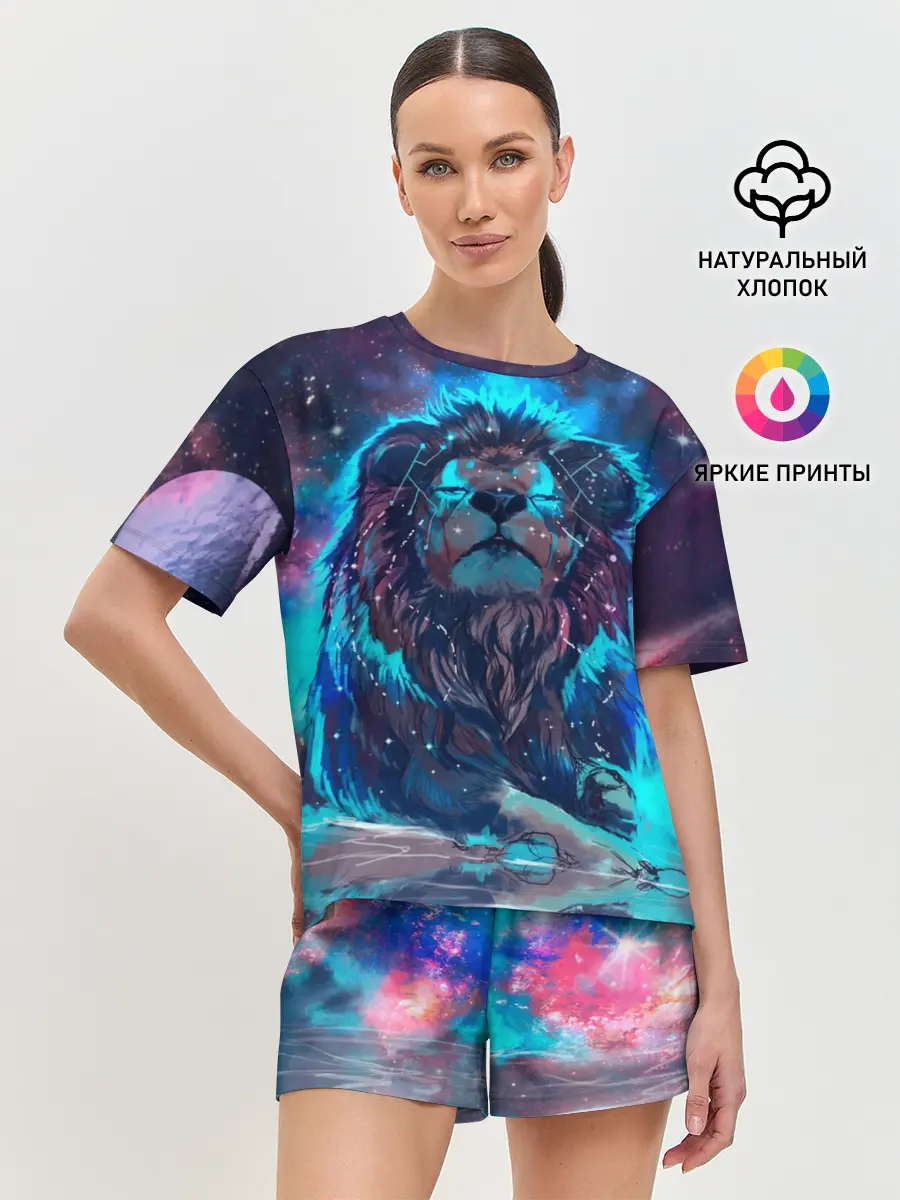 Женская пижама с шортами / Galaxy Lion
