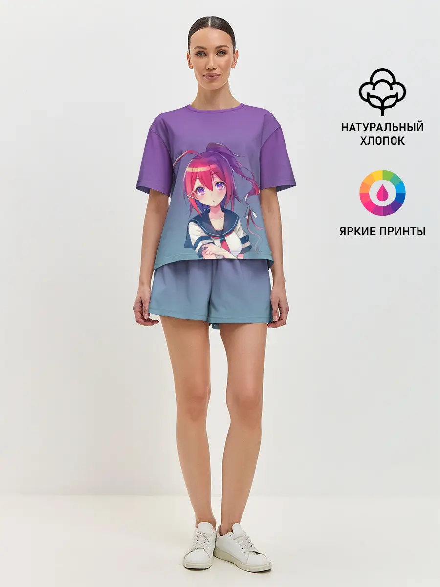 Женская пижама с шортами / девочка в форме