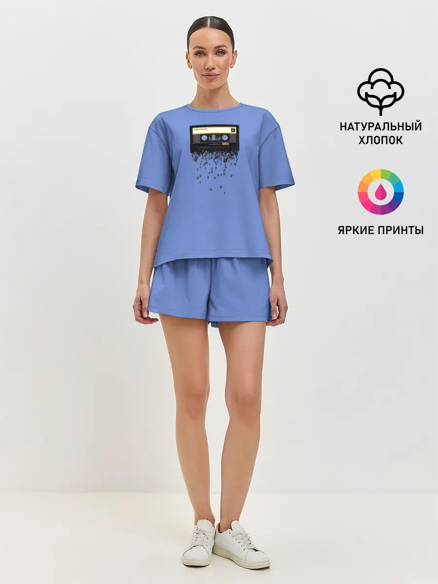 Женская пижама с шортами / Касета из 0 и 1