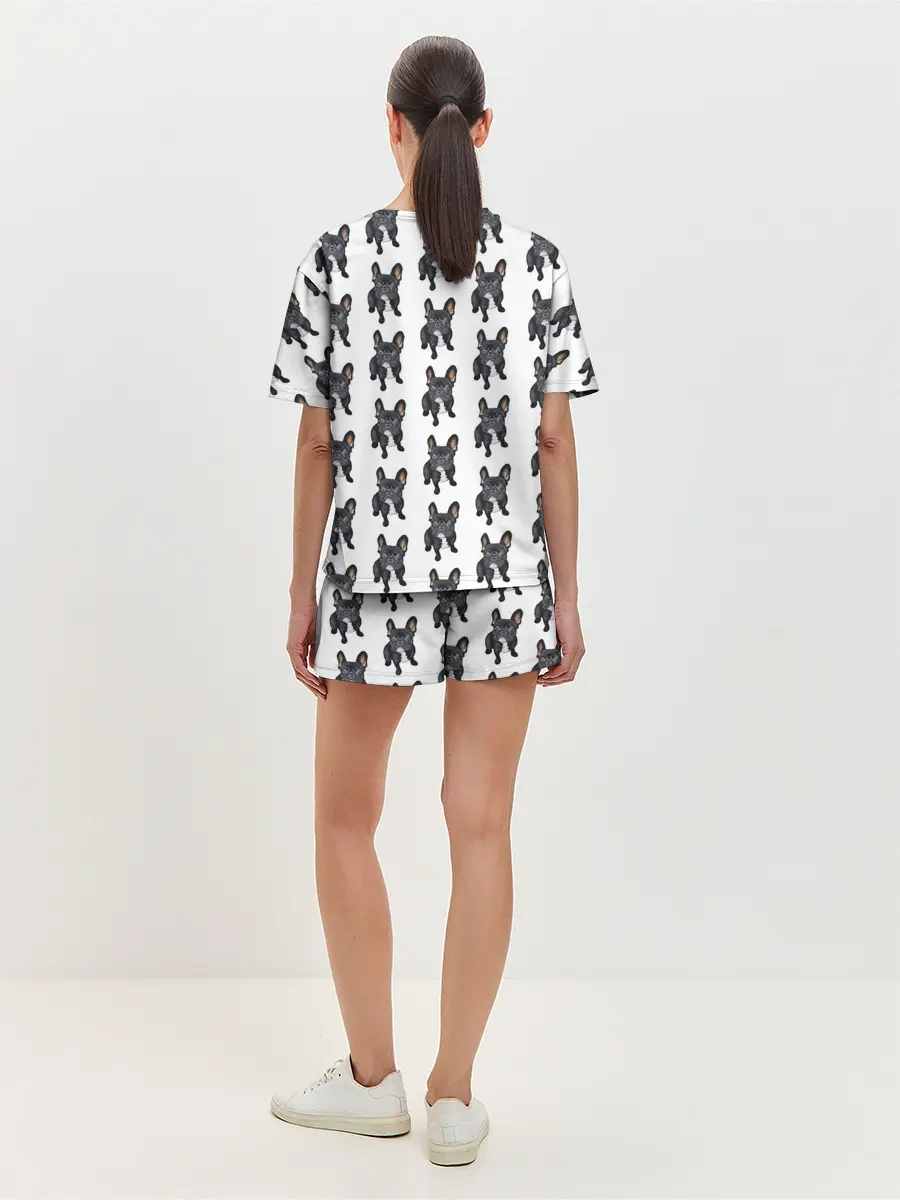 Женская пижама с шортами / Бульдожки