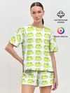 Женская пижама с шортами / лягушечки