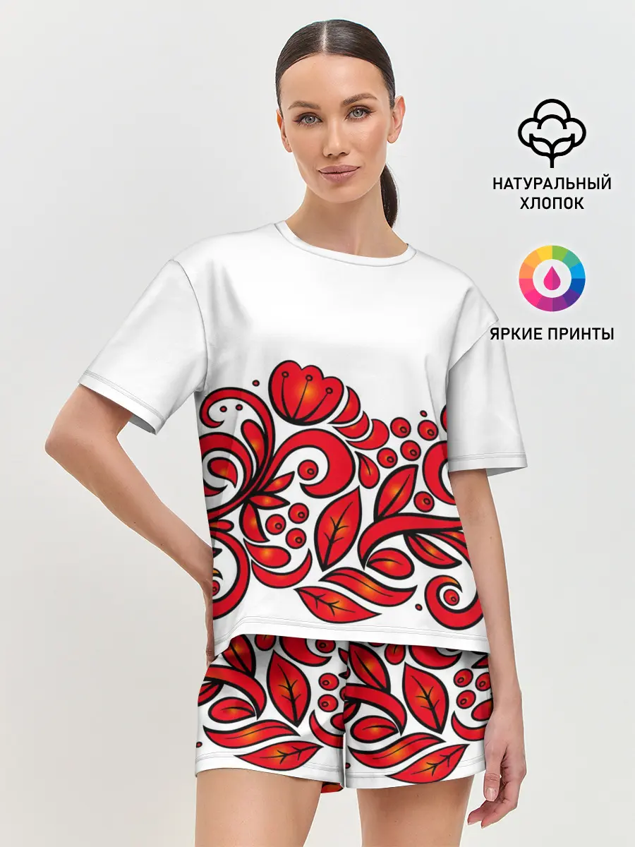 Женская пижама с шортами / ХОХЛОМА