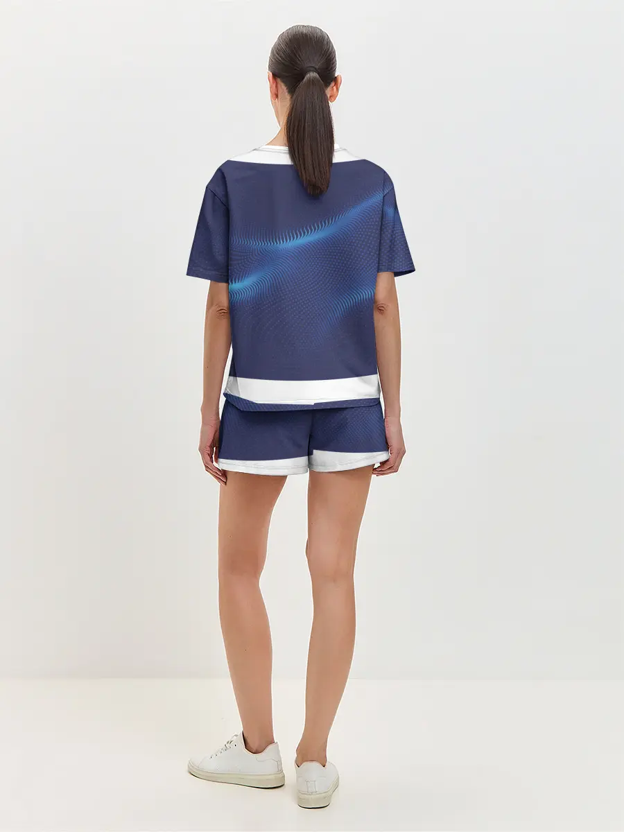 Женская пижама с шортами / 3D волна