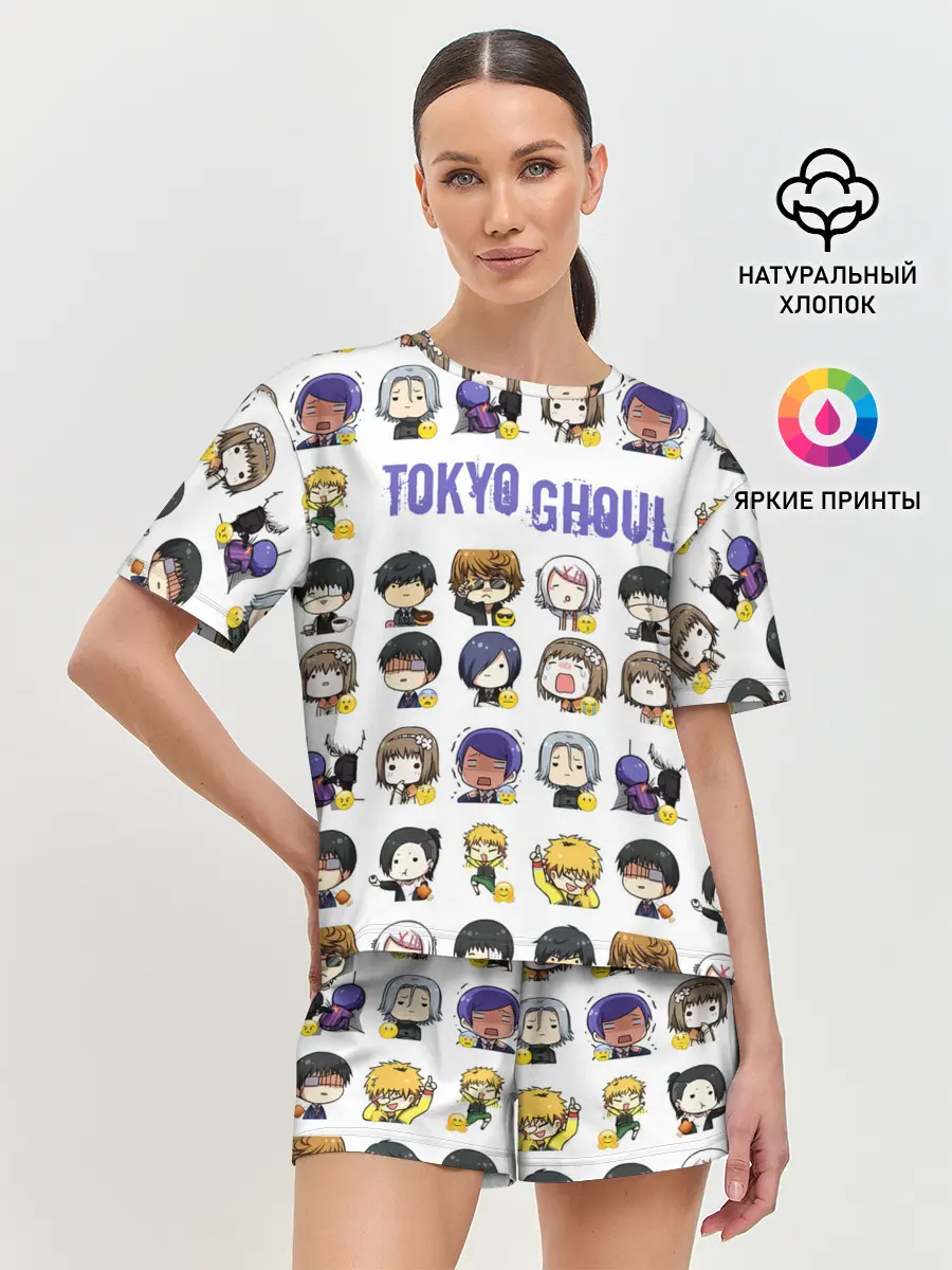 Женская пижама с шортами / Токийский гуль пресонажи
