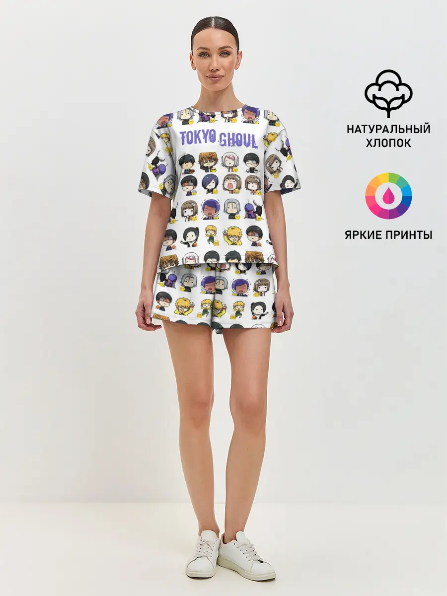 Женская пижама с шортами / Токийский гуль пресонажи