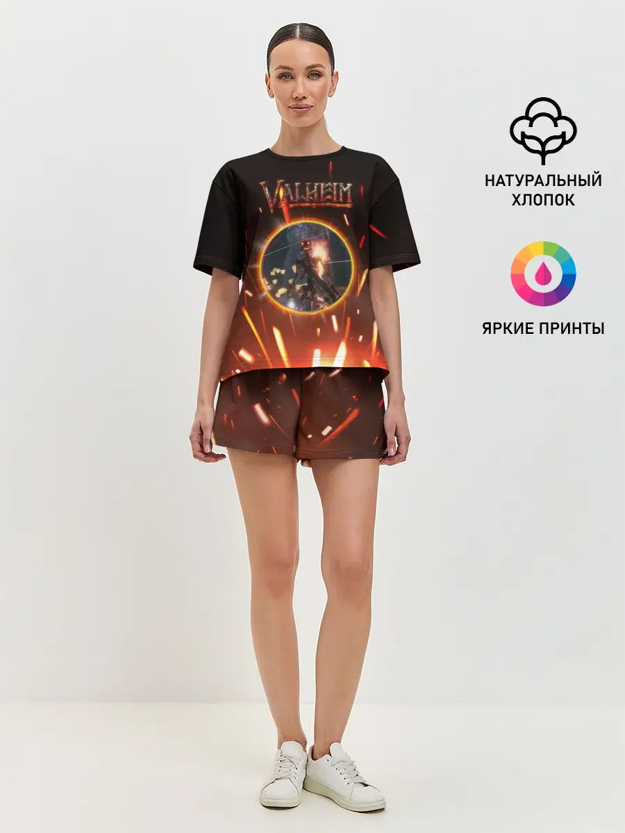 Женская пижама с шортами / Скелет из Вальхейма