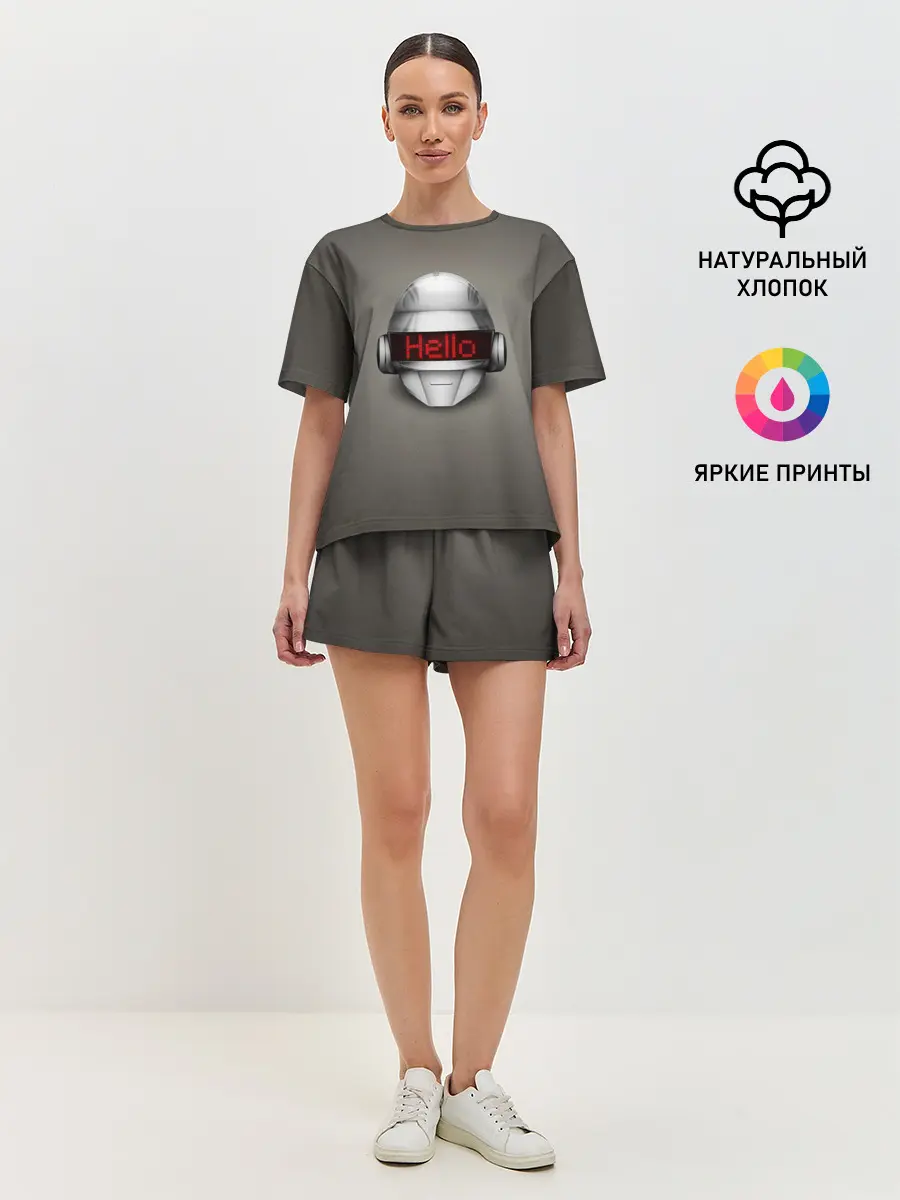 Женская пижама с шортами / Daft Punk | Hello