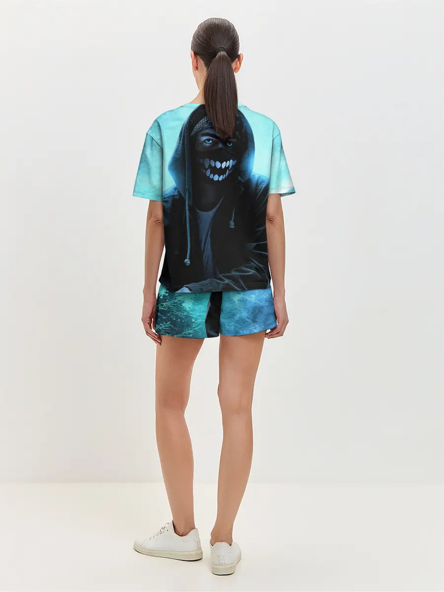 Женская пижама с шортами / Парень в маске