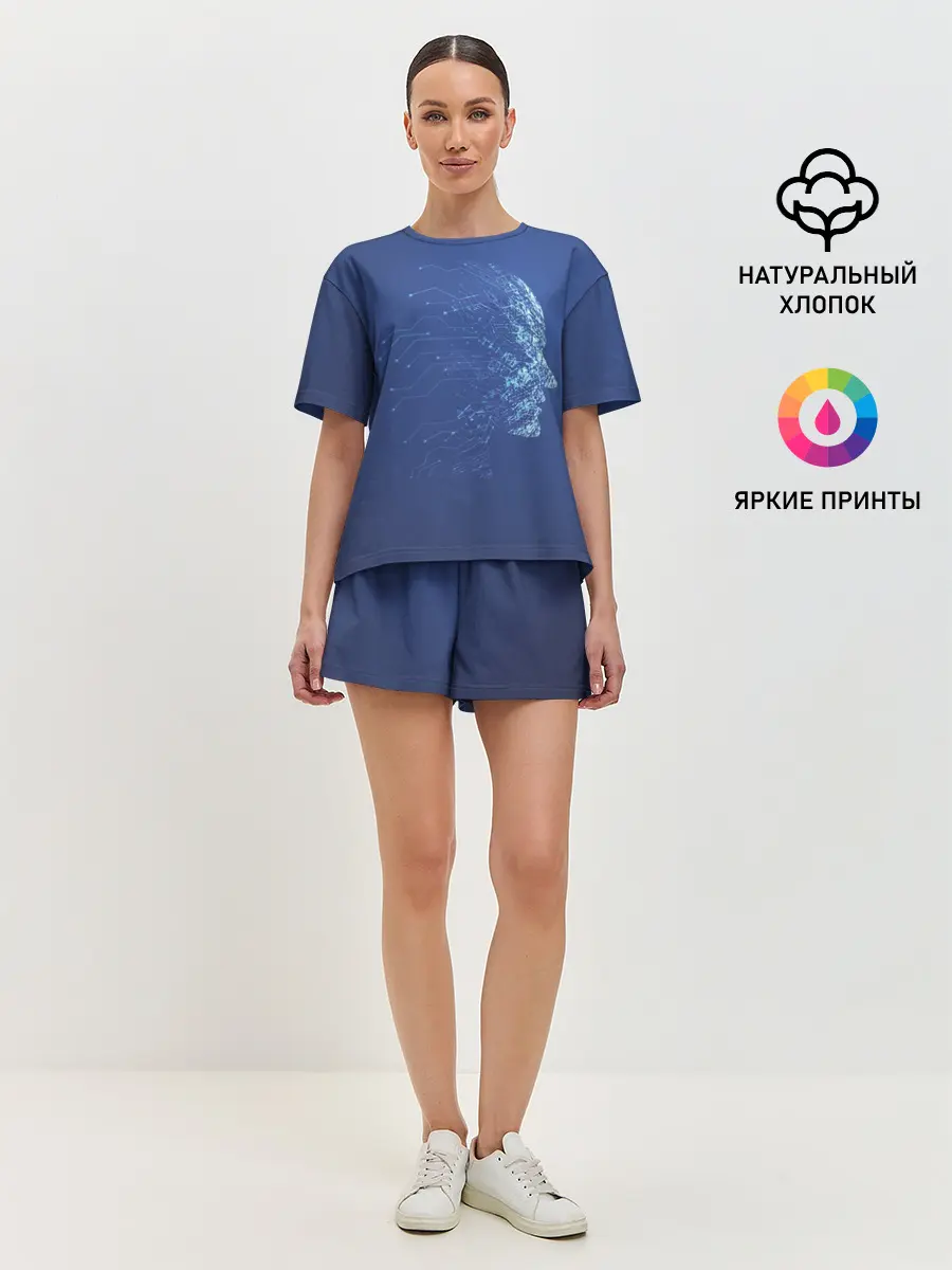 Женская пижама с шортами / Digital face