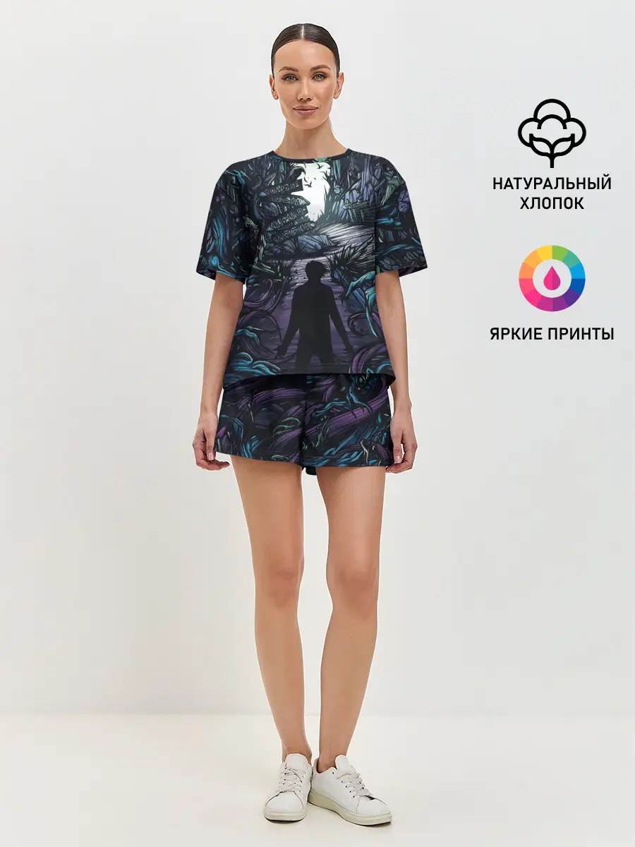 Женская пижама с шортами / Мистический Лес