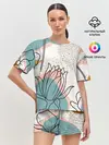 Женская пижама с шортами / Цветы