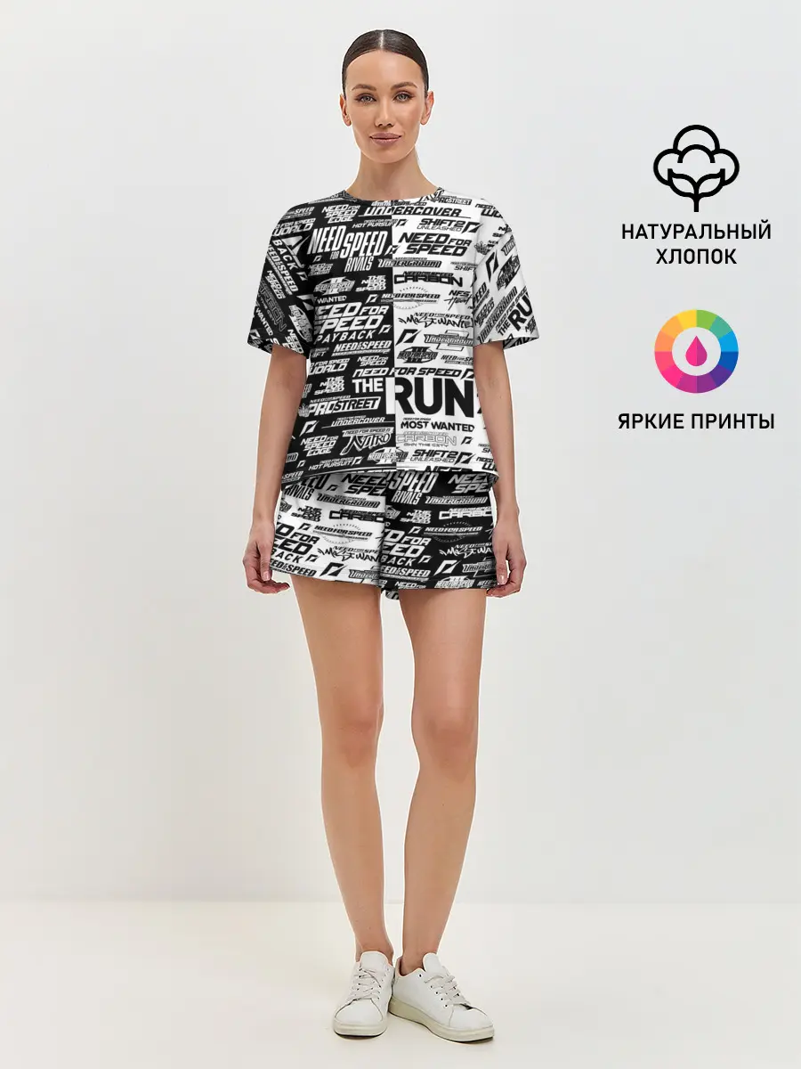 Женская пижама с шортами / NFS ALL LOGOS