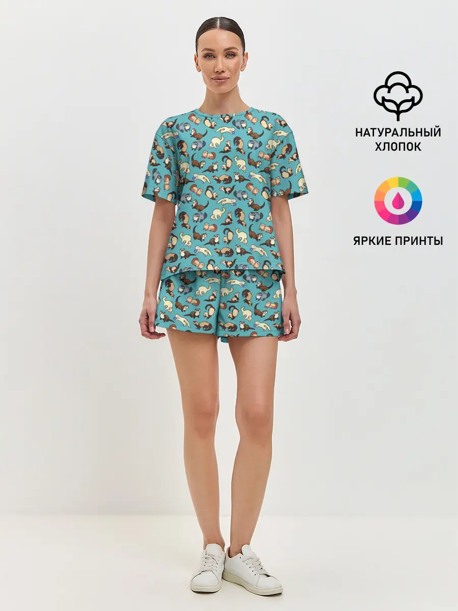 Женская пижама с шортами / Соболи