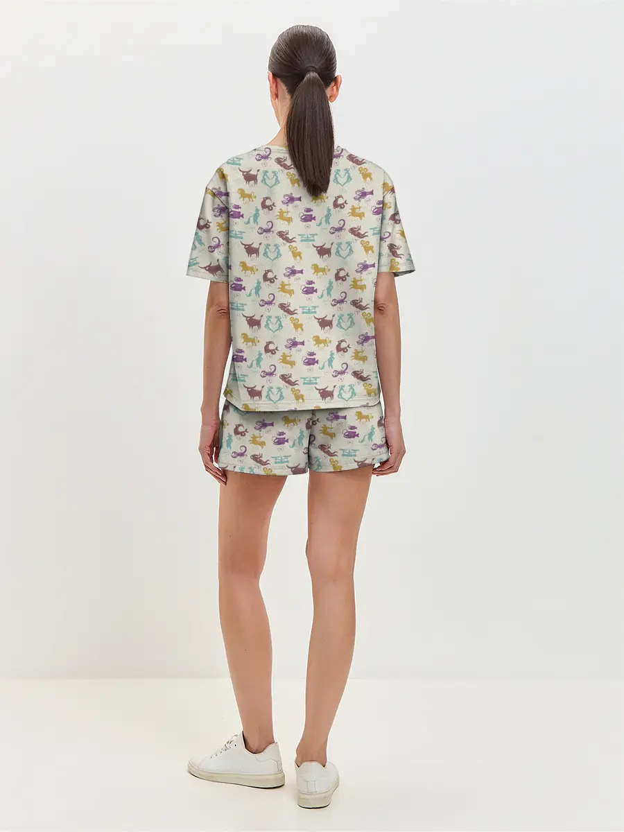 Женская пижама с шортами / Знаки Зодиака