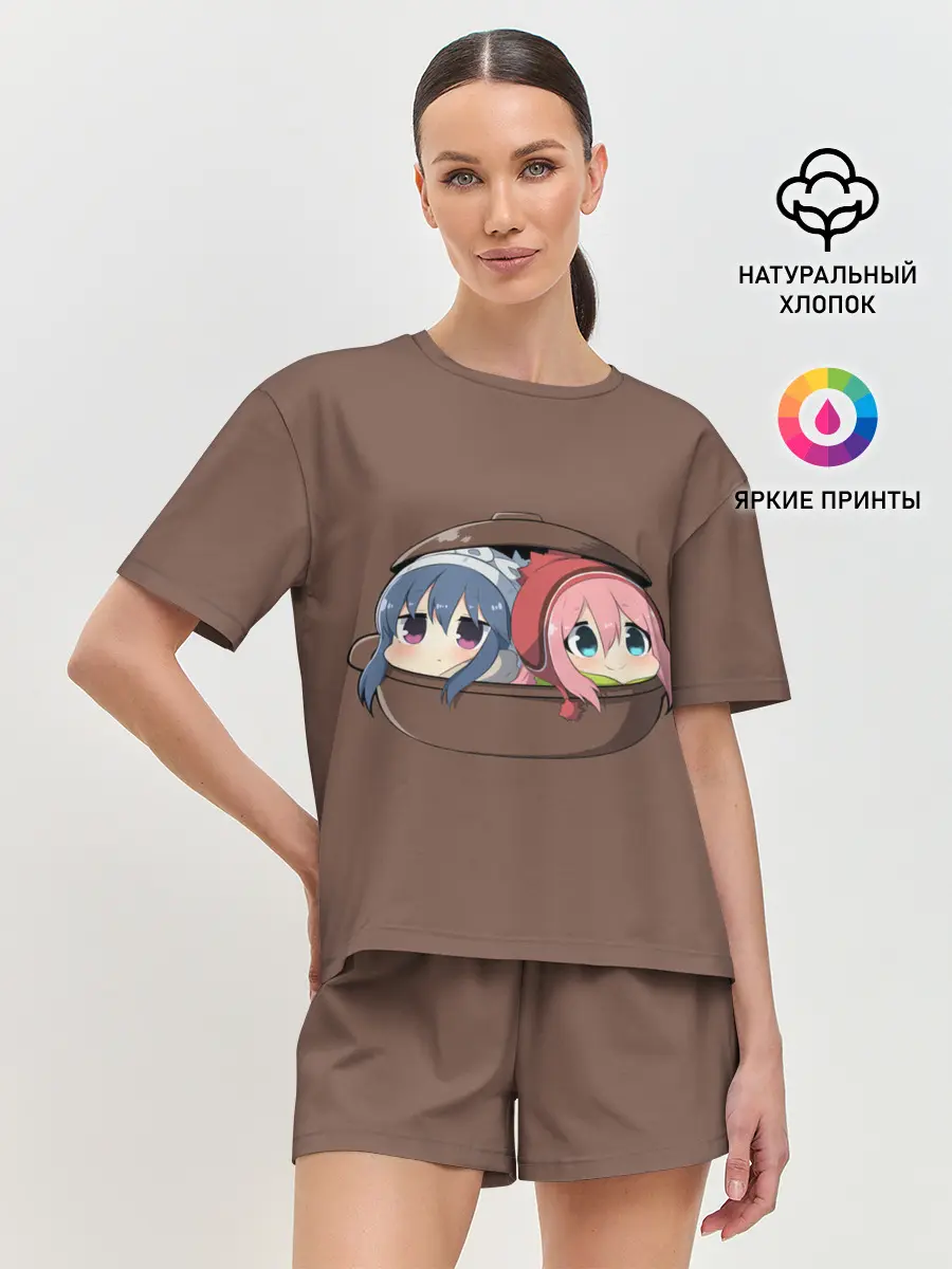 Женская пижама с шортами / Рин и Надэсико