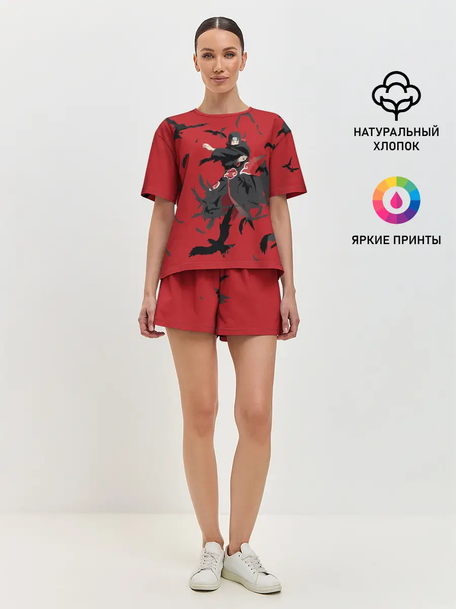 Женская пижама с шортами / Итачи И Вороны