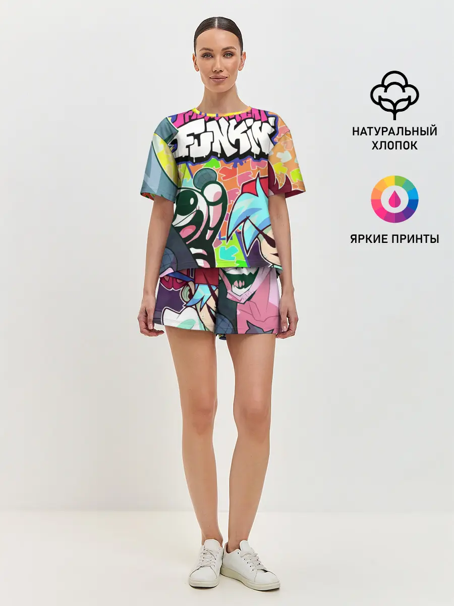 Женская пижама с шортами / Friday night funkin