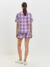 Женская пижама с шортами / Текстура в клетку