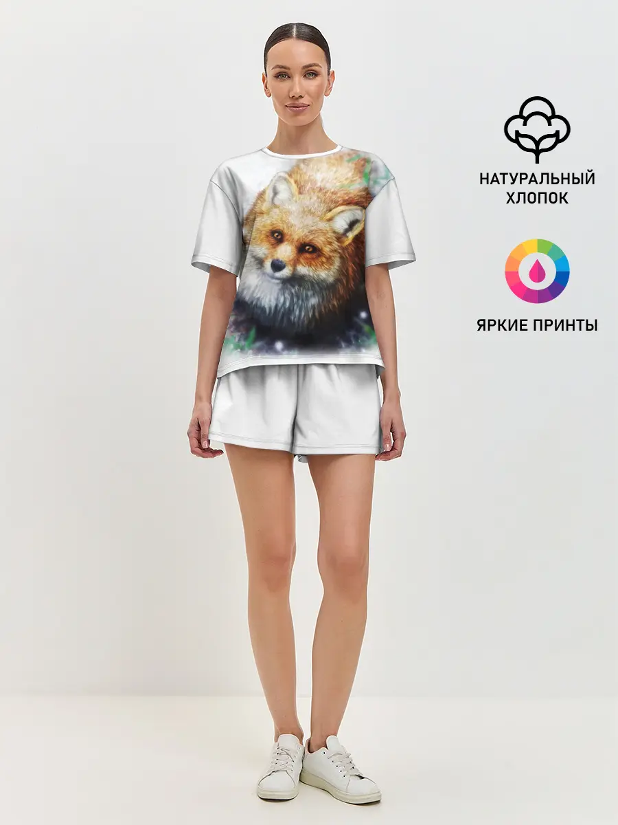 Женская пижама с шортами / Лиса