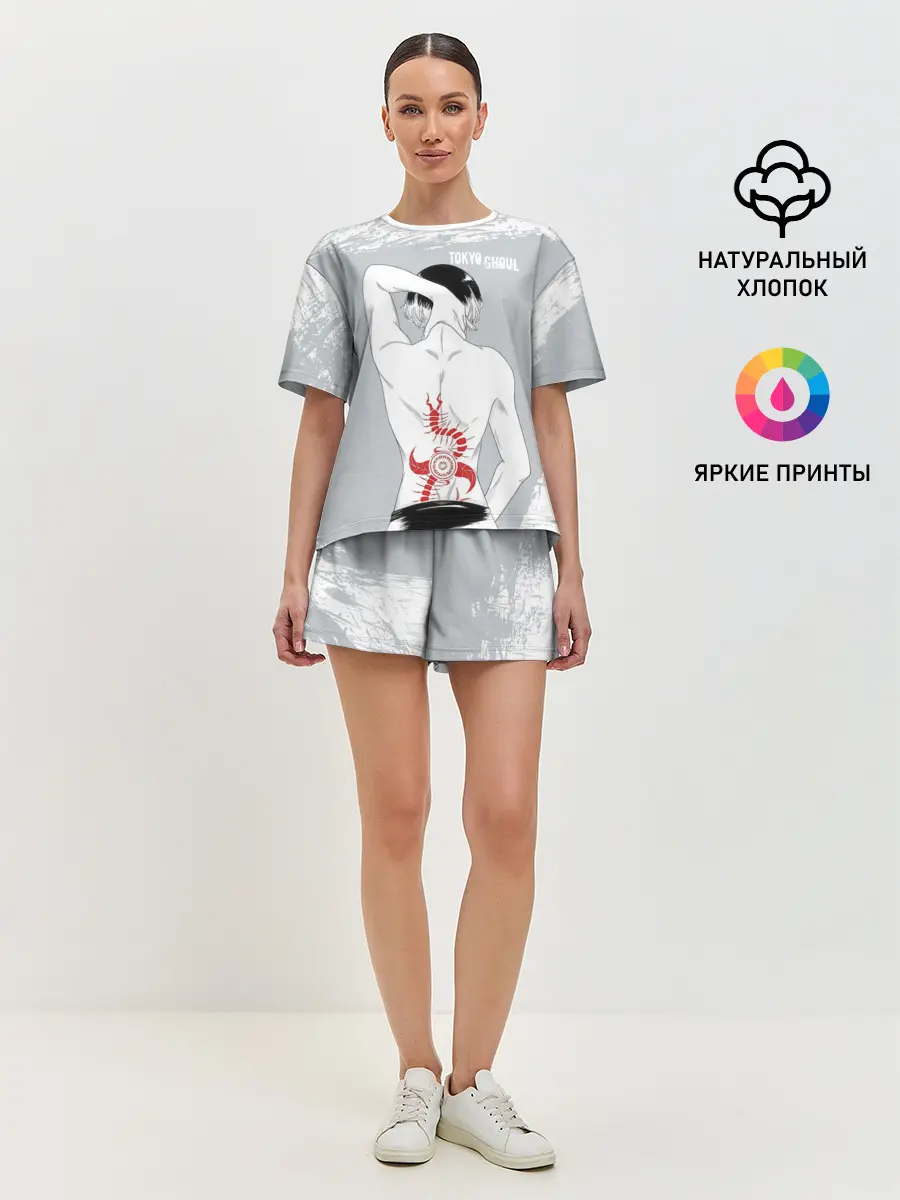 Женская пижама с шортами / Sasaki kagune tattoo