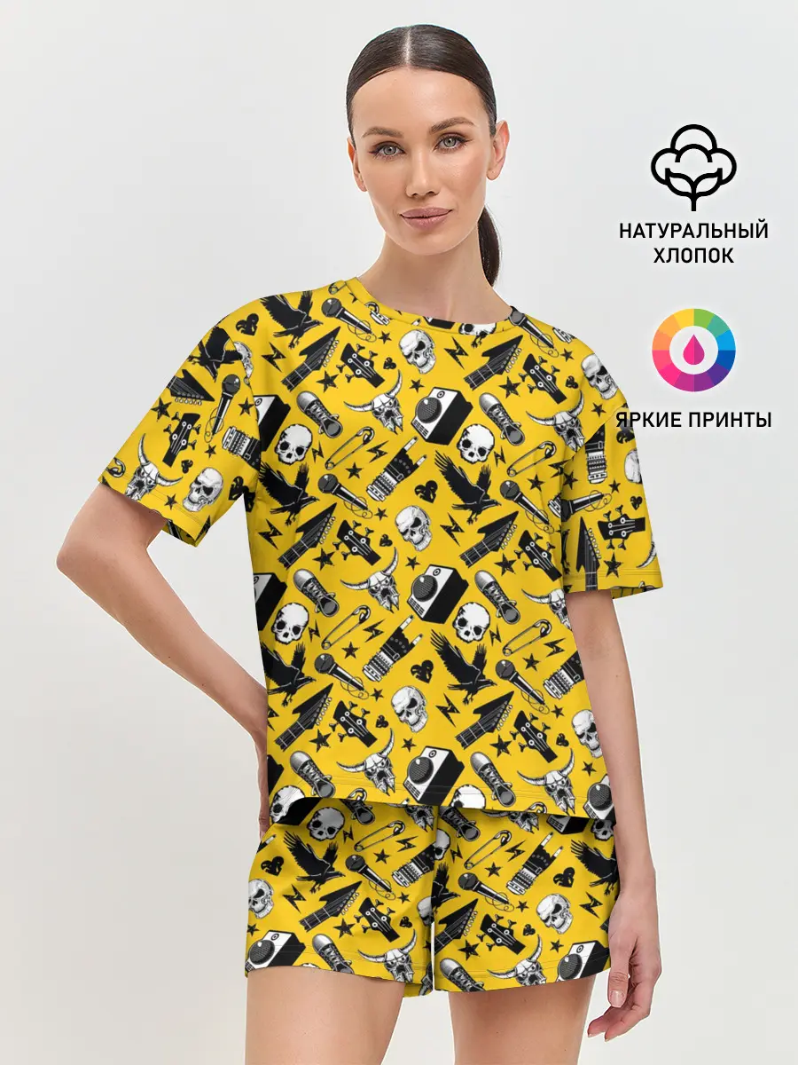 Женская пижама с шортами / Рок