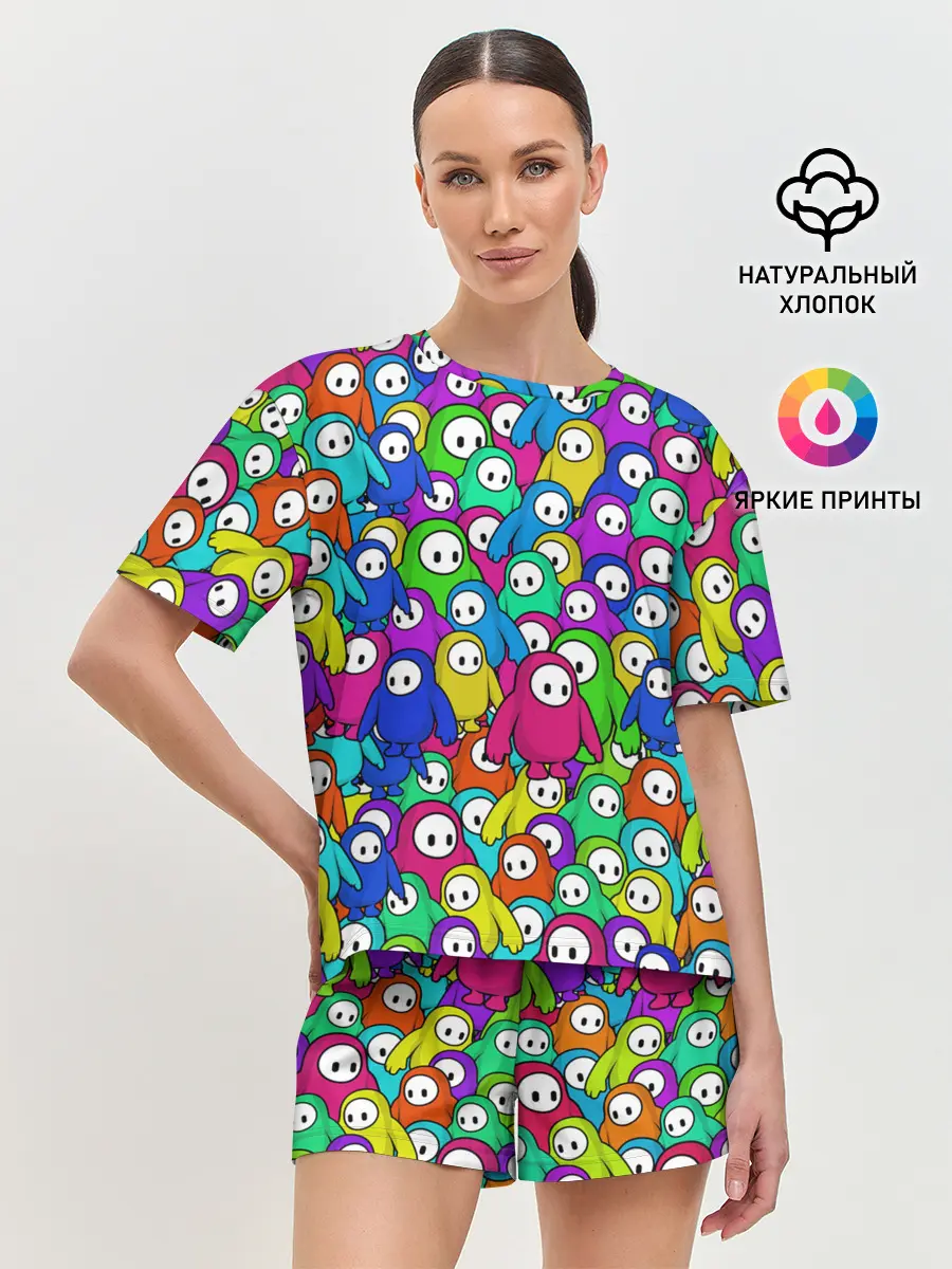 Женская пижама с шортами / Fall Guys