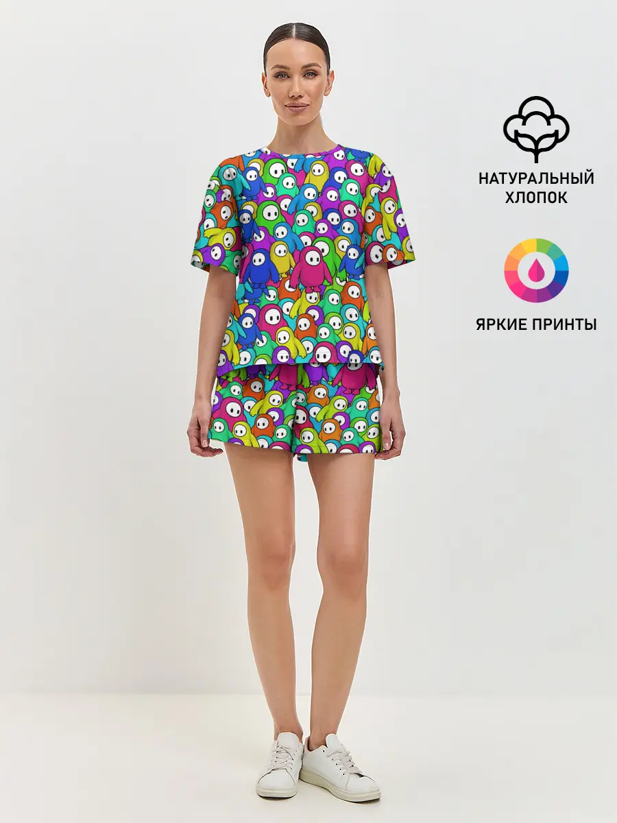 Женская пижама с шортами / Fall Guys