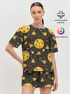 Женская пижама с шортами / Веганская пицца