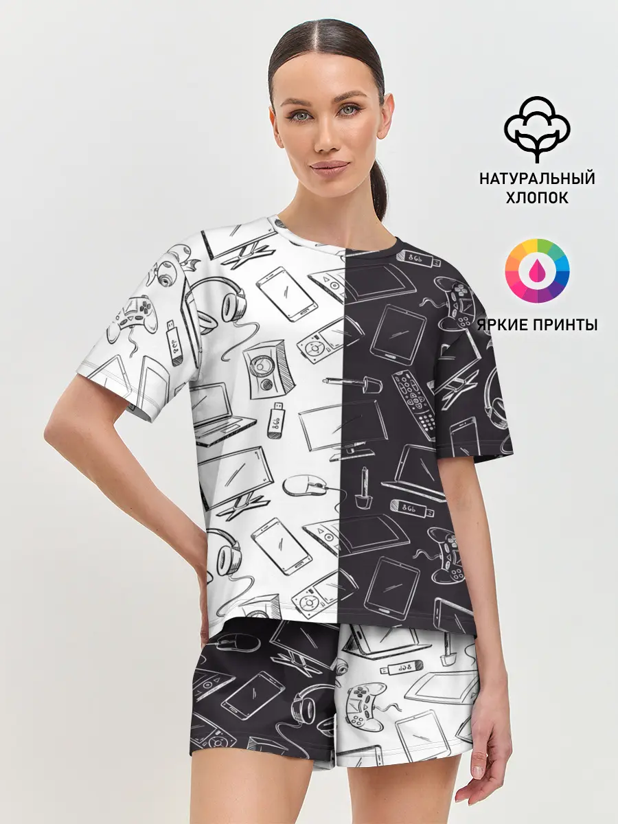 Женская пижама с шортами / Гаджеты