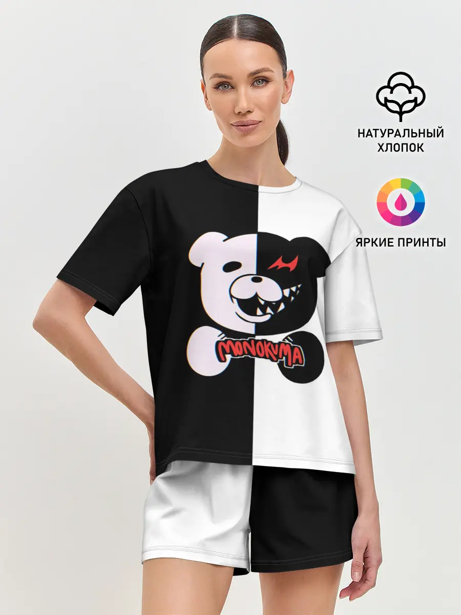 Женская пижама с шортами / MONOKUMA / МОНОКУМА GLITCH
