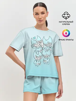 Женская пижама с шортами / Bendy And The Ink Machine