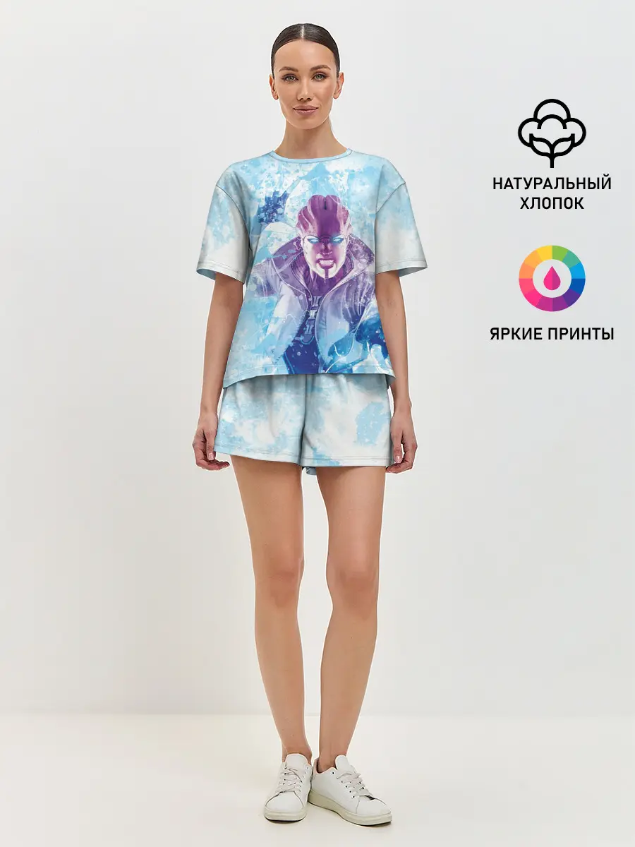 Женская пижама с шортами / масс эффект