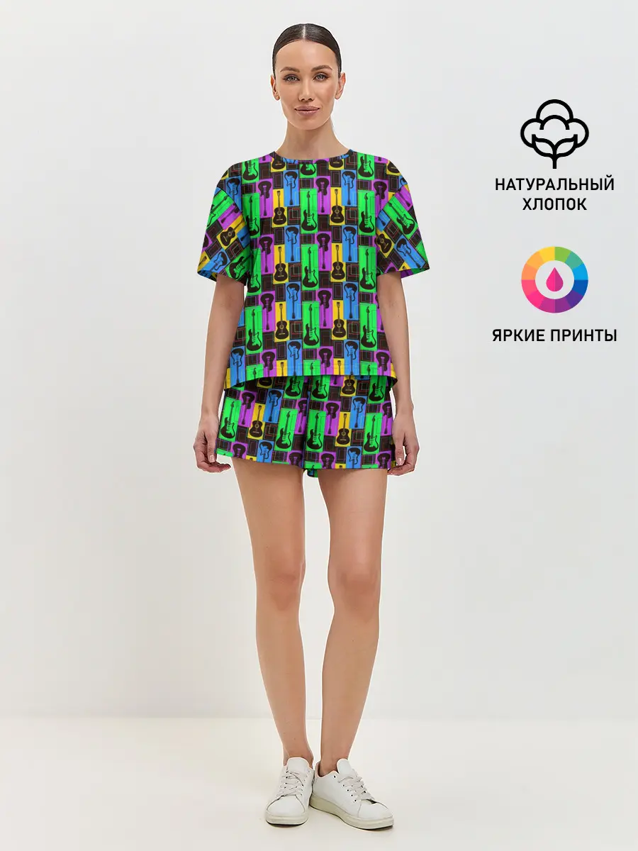 Женская пижама с шортами / Рокер