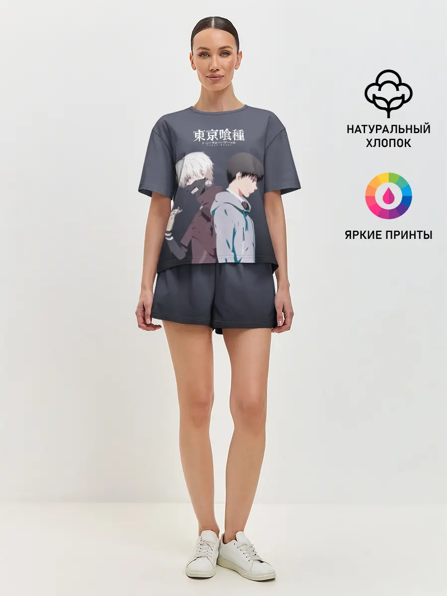 Женская пижама с шортами / Две стороны Канеки Кена