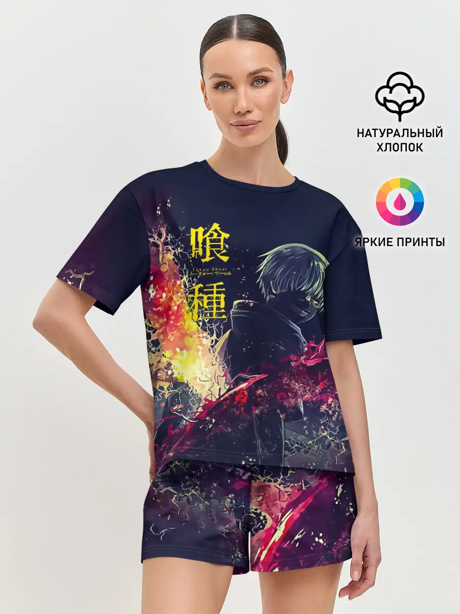 Женская пижама с шортами / Канеки Кен | Токийский гуль