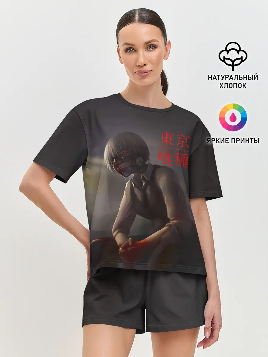 Женская пижама с шортами / Канеки Кен - Kaneki Ken