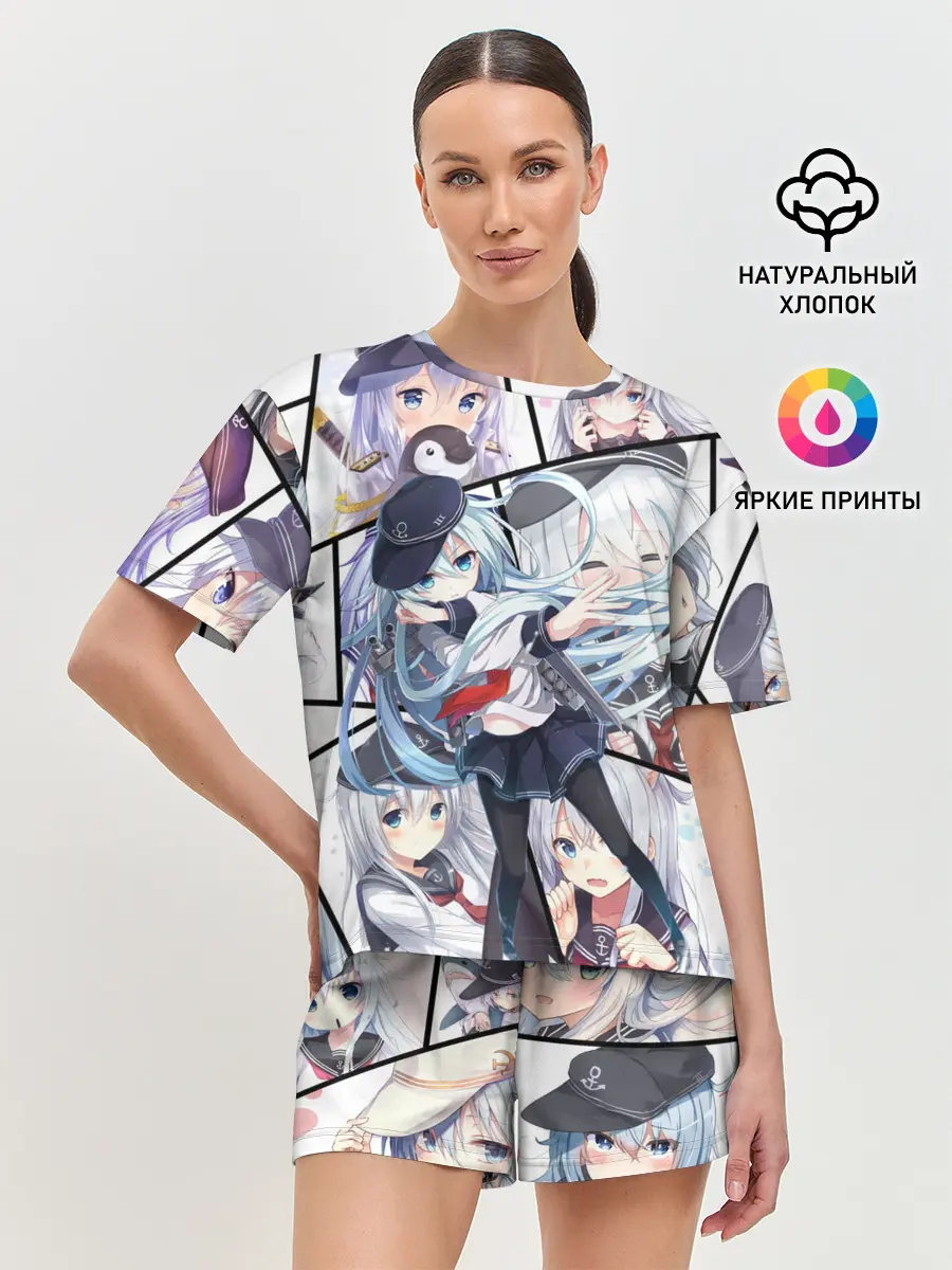 Женская пижама с шортами / Kantai Collection: Hibiki