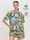 Женская пижама с шортами / Комиксы