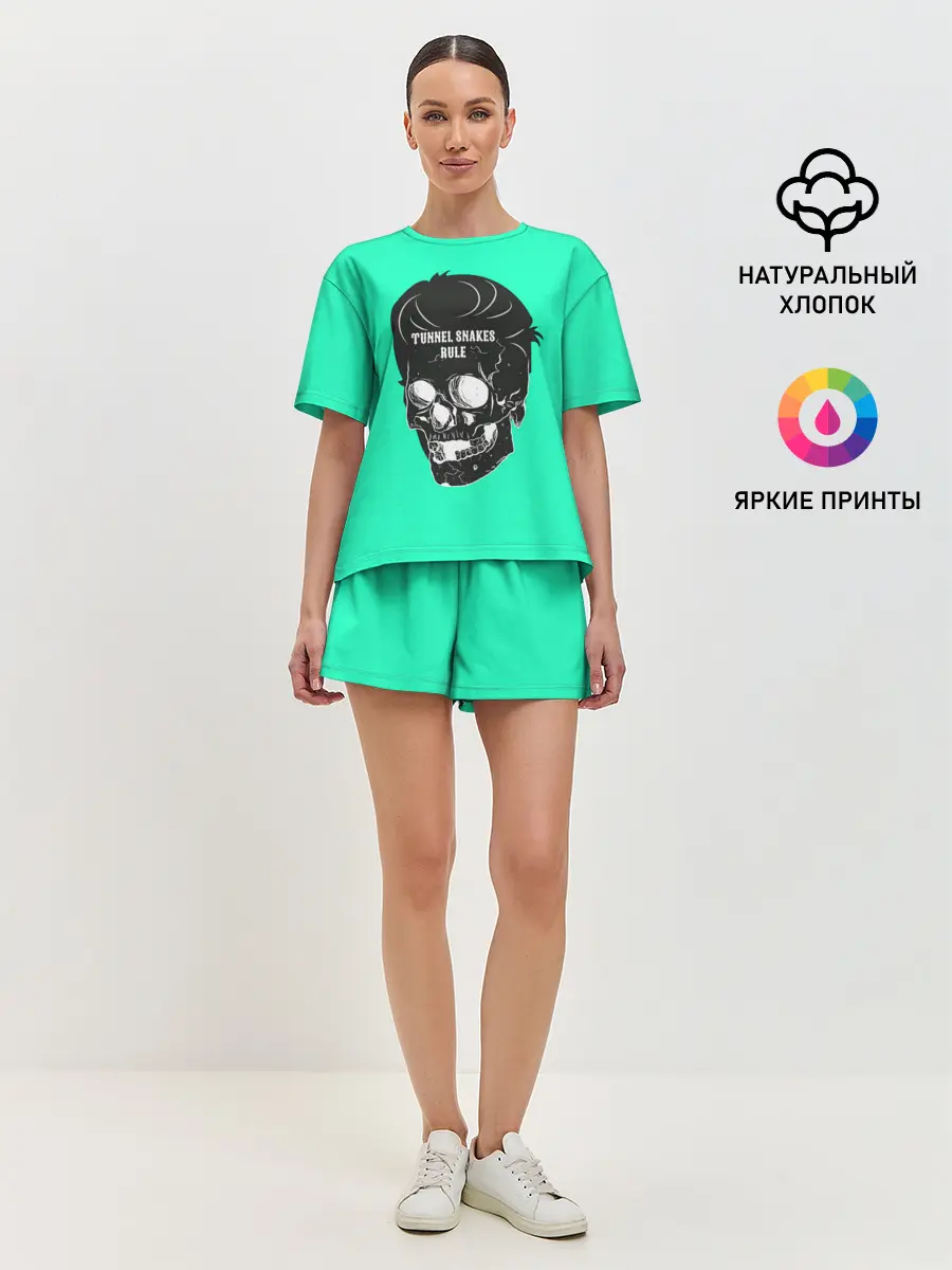 Женская пижама с шортами / Tunnel Snakes