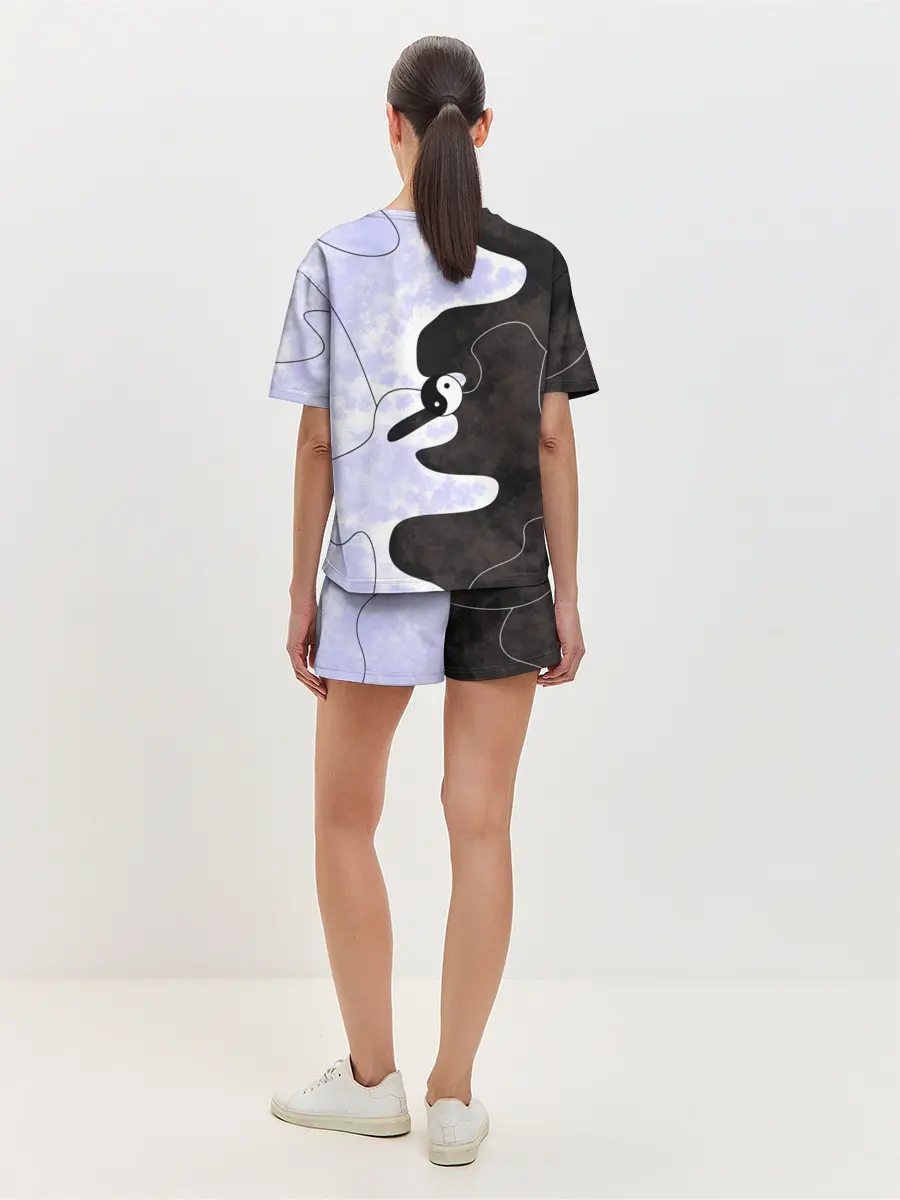 Женская пижама с шортами / Инь-Янь